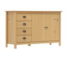 Buffet Hill Range Marron Miel 130x40x80 Cm Bois De Pin Solide