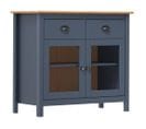 Buffet Hill Gris 90x40x80 Cm Bois De Pin Solide