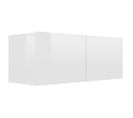 Meuble TV Blanc Brillant 80x30x30 Cm Bois Contreplaqué