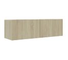 Meuble Tv Chêne Sonoma 100x30x30 Cm Bois D’ingénierie