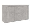 Vidaxl Buffet Avec Tiroirs Gris Béton 120x36x69 Cm Aggloméré Armoire Latérale Meuble De Rangement