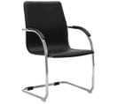 Chaise De Bureau Cantilever Noir Similicuir