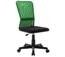 Chaise De Bureau Noir Et Vert 44x52x100 Cm Tissu En Maille