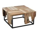 Table D'appoint Teck 65x65x35 Cm