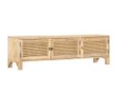 Meuble TV 140x30x40 Cm Bois De Manguier Et Canne Naturelle