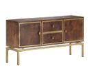 Buffet 120x29x60 Cm Bois De Manguier Massif