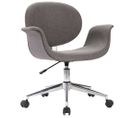 Chaise Pivotante De Bureau Gris Tissu