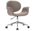 Chaise Pivotante De Bureau Taupe Tissu