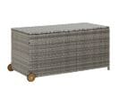 Boîte De Rangement De Jardin Gris Clair 120x65x61 Cm Rotin