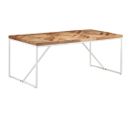 Table À Dîner 180x90x76 Cm Bois Massif D'acacia Et De Manguier