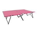 Chaise Longue Pliable 2 Places Rose Acier