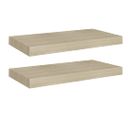 Étagères Murales Flottantes 2 PCs Chêne 50x23x3,8 Cm Mdf