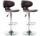 Tabourets De Bar 2 PCs Marron Similicuir