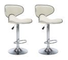 Tabourets De Bar 2 PCs Crème Similicuir