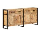 Buffet 172x35x80 Cm Bois De Manguier Massif