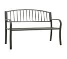 Banc De Jardin Acier - 125x53x82 Cm - Gris Clair