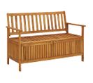 Banc De Rangement De Jardin 120 Cm Bois D'acacia Solide