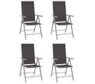 Chaises De Jardin Pliables 4 PCs Textilène Noir