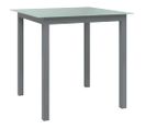 Table De Jardin Gris Clair 80x80x74 Cm Aluminium Et Verre