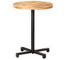 Table De Bistro Ronde Ø60x75 Cm Bois De Manguier Brut