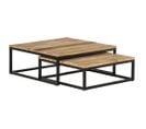 Tables Gigognes 2 PCs Bois Solide De Manguier