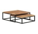 Tables Basses Gigognes 2 PCs Bois D'acacia Massif