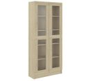 Armoire Vitrine Chêne Sonoma 82,5x30,5x185,5 Cm Bois Ingénierie