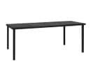 Table De Jardin 190x90x74 Cm Noir Acier