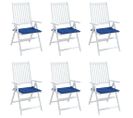 Coussins De Chaise De Jardin Lot De 6 Bleu Royal 40x40x3 Cm