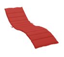 Coussin De Chaise Longue Rouge 200x60x3 Cm Tissu Oxford