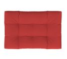 Coussin De Palette Rouge 120x80x12 Cm Tissu