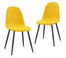 Chaises À Manger Lot De 2 Jaune Moutarde Velours