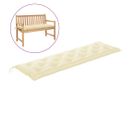 Coussin De Banc De Jardin Blanc Crème 180x50x7 Cm Tissu Oxford