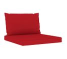 Coussins De Palette 2 PCs Rouge Tissu Oxford