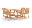 Mobilier De Salle à Manger De Jardin 5 Pièces Bois D'acacia Solide