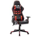 Fauteuil Gamer Noir Et Rouge Cuir Artificiel