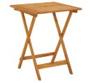 Table Pliable De Jardin 60x60x75 Cm Bois D'acacia Solide