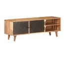 Meuble TV 115x30x39 Cm Bois D'acacia Massif