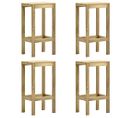 Tabourets De Bar De Jardin 4 PCs Bois De Pin Imprégné