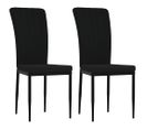 Chaises À Manger Lot De 2 Noir Velours