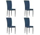 Chaises à Manger Lot De 4 Bleu Velours