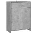 Armoire De Salle De Bain Gris Béton 60x33x80 Cm Aggloméré