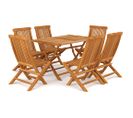 Salon De Jardin 7 PCs Bois De Teck Massif