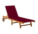 Chaise Longue De Jardin Avec Coussin Bois D'acacia Solide