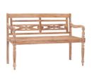 Banc Batavia 120 Cm Huilé En Blanc Bois De Teck Solide