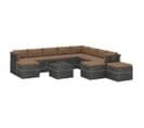 Salon De Jardin Palette 12 PCs Avec Coussins Bois De Pin Massif