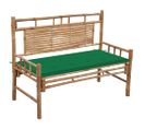 Banc De Jardin Avec Coussin 120 Cm Bambou