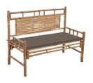 Banc De Jardin Avec Coussin 120 Cm Bambou