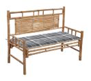 Banc De Jardin Avec Coussin 120 Cm Bambou