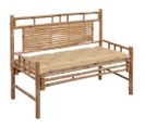 Banc De Jardin Avec Coussin 120 Cm Bambou